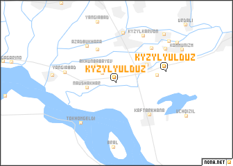 map of Kyzyl-Yulduz