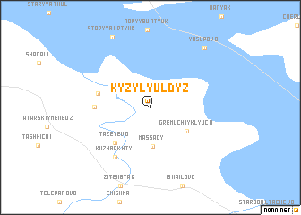 map of Kyzyl-Yuldyz