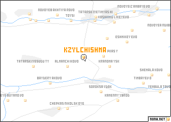 map of Kzyl-Chishma