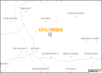 map of Kzyl-Yarovo