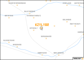 map of Kzyl-Yar
