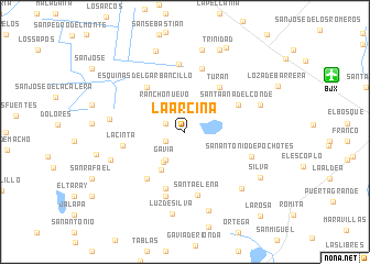 map of La Arcina