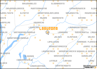 map of La Aurora
