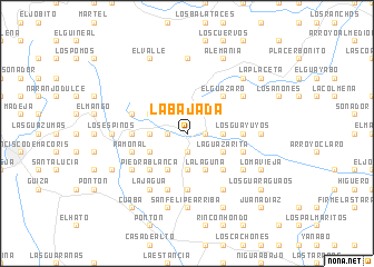 map of La Bajada