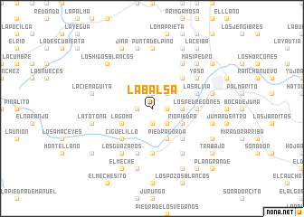 map of La Balsa