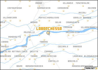 map of La Barchessa