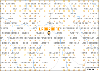 map of La Baronne