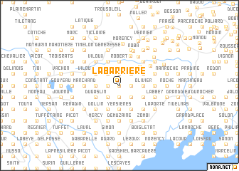 map of Labarrière