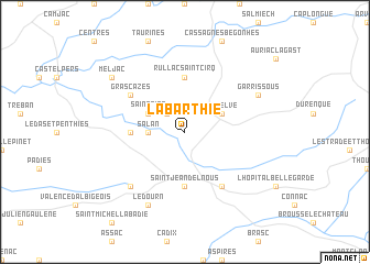 map of La Barthie