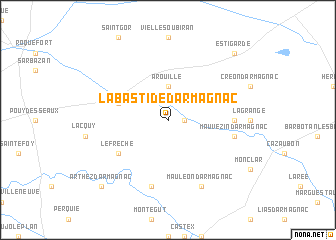 map of Labastide-dʼArmagnac