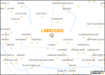 map of La Bazeuge