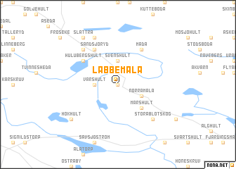 map of Labbemåla