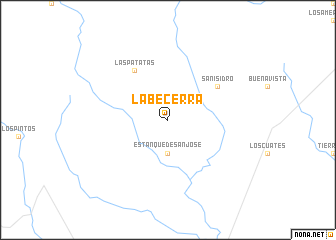 map of La Becerra