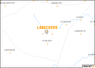 map of La Becerra