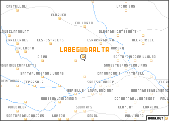map of La Beguda Alta