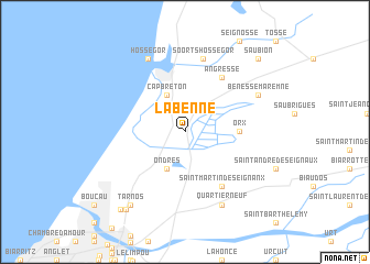 map of Labenne