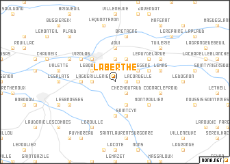 map of La Berthe