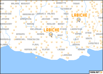 map of La Biche
