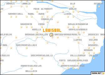 map of La Bisbal