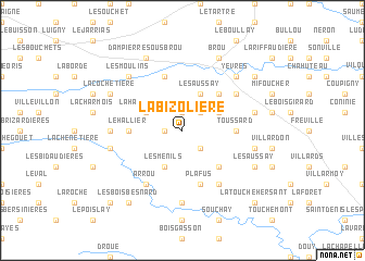 map of La Bizolière