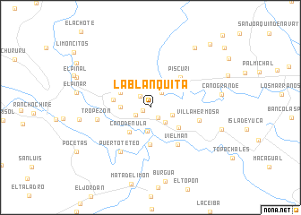 map of La Blanquita