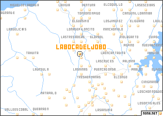 map of La Boca del Jobo