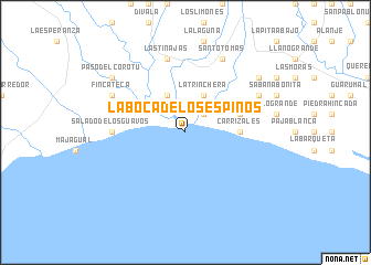 map of La Boca de Los Espinos