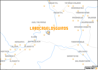 map of La Boca de los Guiros