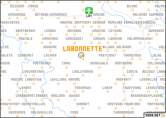 map of La Bonnette