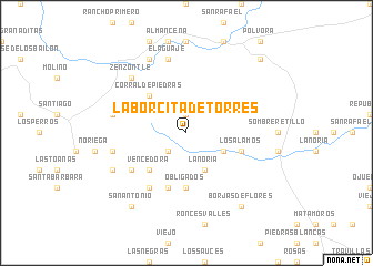 map of Laborcita de Torres
