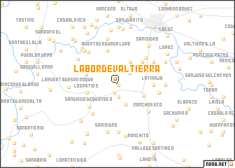map of Labor de Valtierra