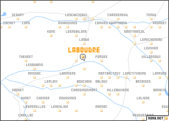 map of La Boudre