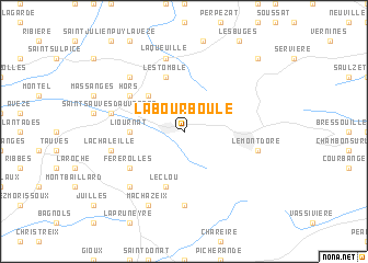 map of La Bourboule