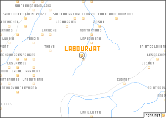 map of La Bourjat