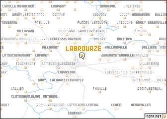 map of La Brouaze