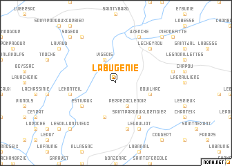 map of La Bugénie