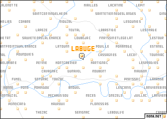 map of La Buge