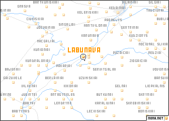map of Labūnava