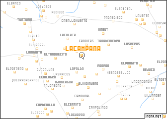 map of La Campana