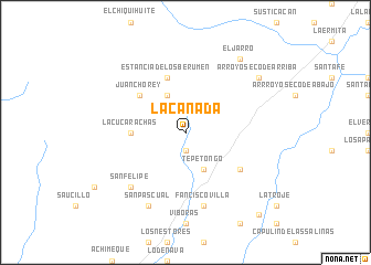 map of La Cañada