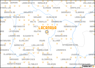 map of La Cañada