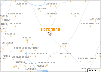 map of La Cañada