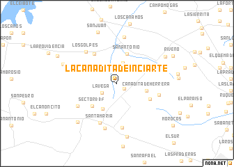 map of La Cañadita de Inciarte