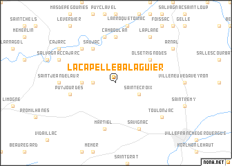 map of La Capelle-Balaguier