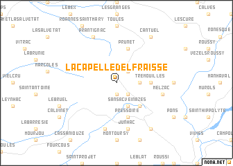 map of La Capelle-del- Fraisse