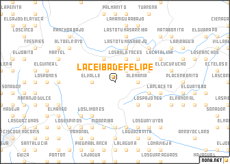 map of La Ceiba de Felipe