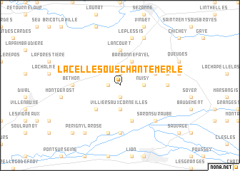 map of La Celle-sous-Chantemerle