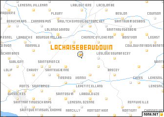 map of La Chaise-Beaudouin