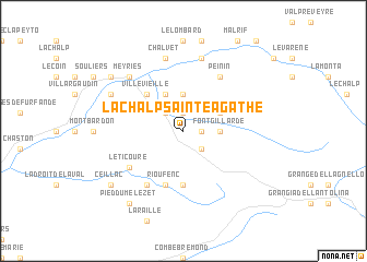 map of La Chalp-Sainte-Agathe