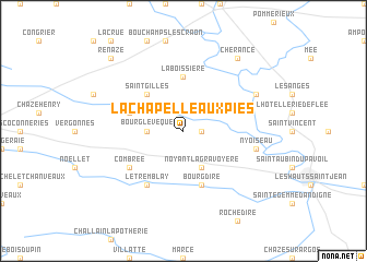 map of La Chapelle aux Pies